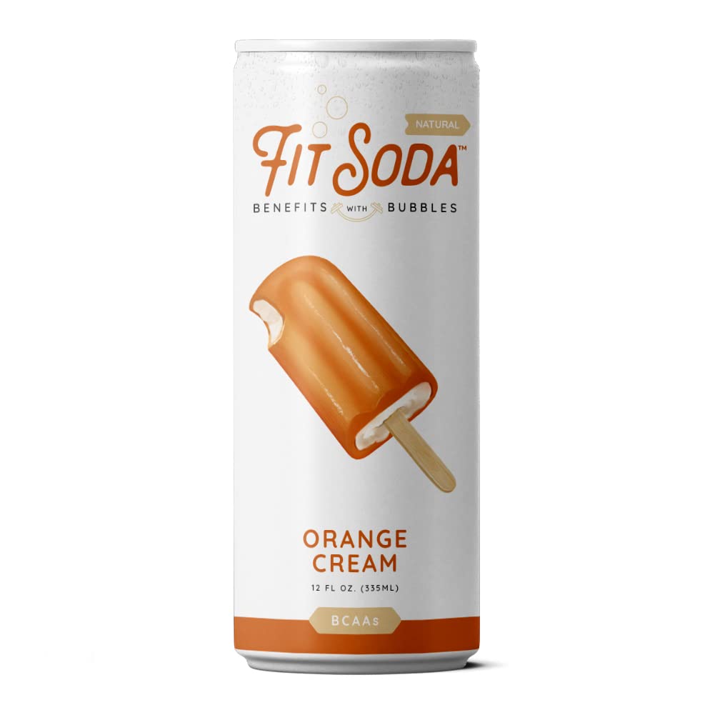 FIT SODA NATURAL Orange Cream Zero Calorie ALL NATURAL Soda