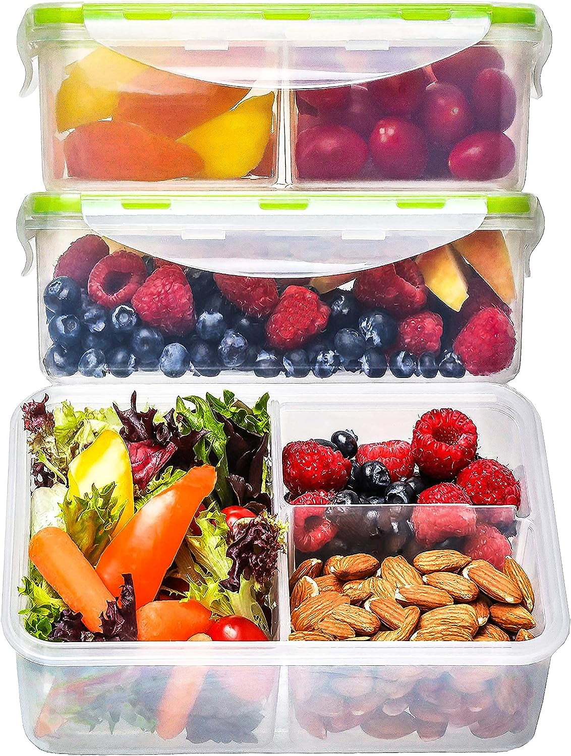 Jelife Adult Bento Box Lunch Box - 3 Layers Stackable Bento Lunch Box for  Adults, 72oz Large-Style A…See more Jelife Adult Bento Box Lunch Box - 3