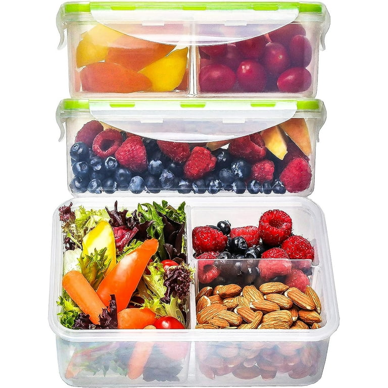FIT Strong & Healthy 2 & 3 Compartment Glass Meal Prep