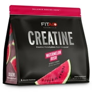 FITAID Essentials Creatine Powder Watermelon Rush, CreaPure Creatine Monohydrate, ATP Production for Weightlifting, Cycling, Zero Sugar, Smooth-Mixing, Easy on Stomach, Resealable, 60 Servings