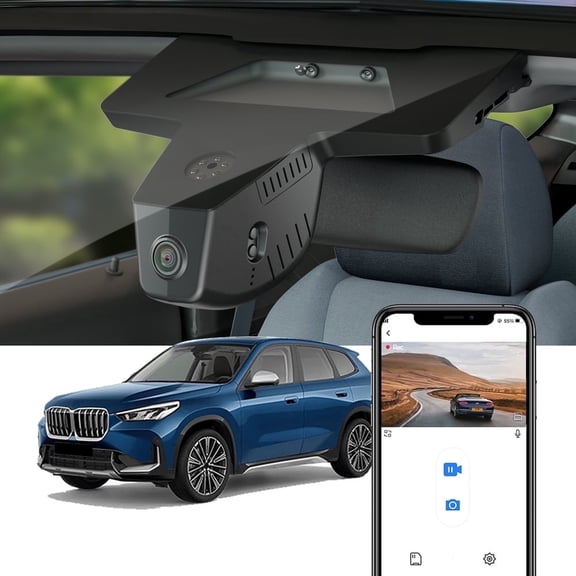 FITCAMX 4K Dash Cam Compatible with BMW X1 2023-2026 Xdrive28i (U11), OEM Factory Style, Built-in WiFi & APP, 64GB MicroSD Card