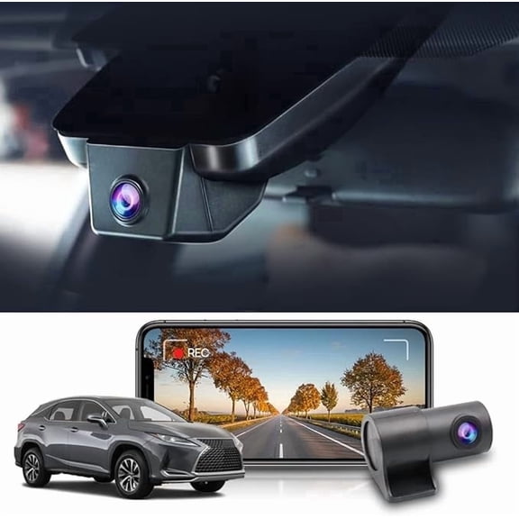 FITCAMX 4K Dual Dash Cam Suitable for Lexus RX 2016 2017 2018 2019 2020 2021 2022 RX350 450h F Sport Luxury, OEM Style, Front 2160P Rear 1080P Resolution, Parking Mode, 128GB Card