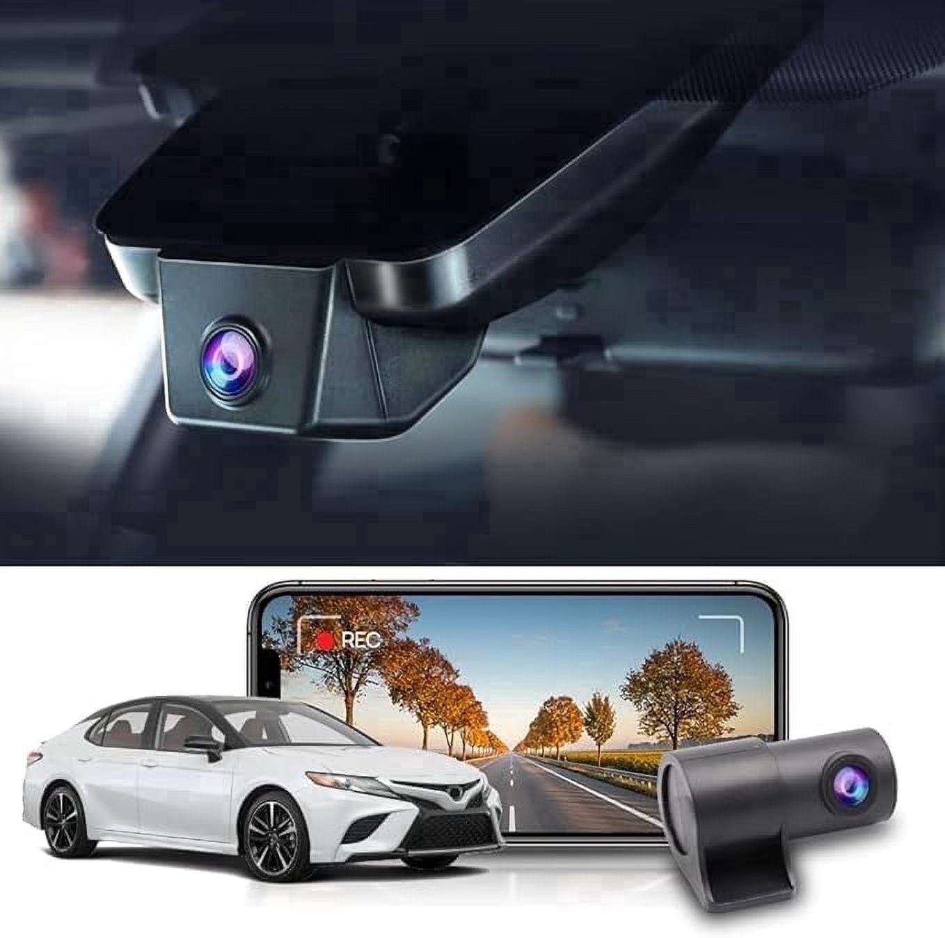 FITCAMX 4K Dual Dash Cam Suitable for Toyota Camry 2018 2019 2020 L LE SE XSE XLE TRD, 128GB Card