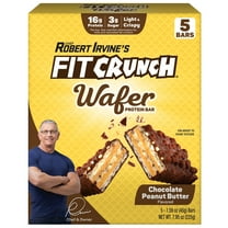 FITCRUNCH Peanut Butter WAFER Protein Bar, 16g, 5ct