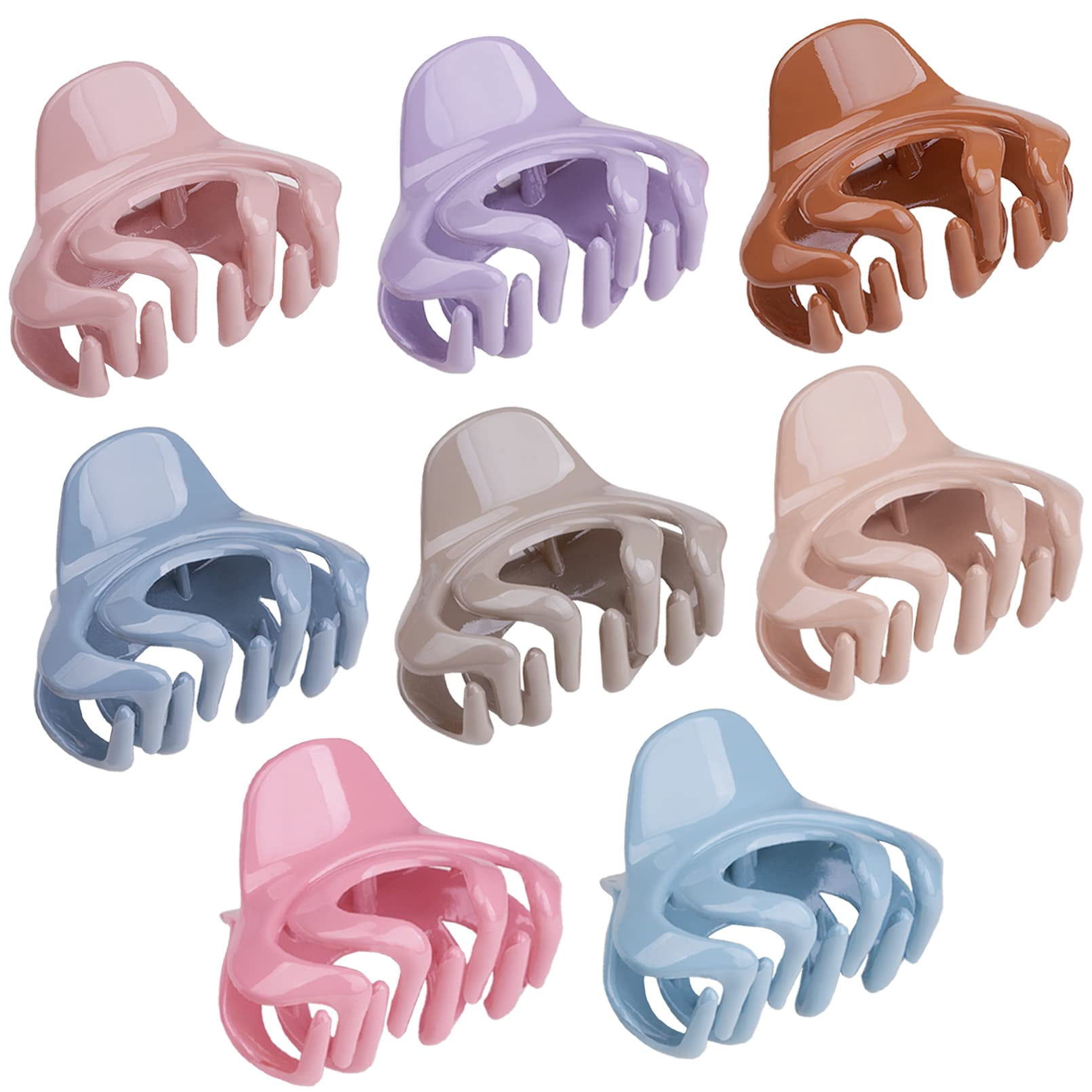 FITDON 8PCS Large Grip Octopus Clips, NoSlip Spider Claw Octopus Jaw
