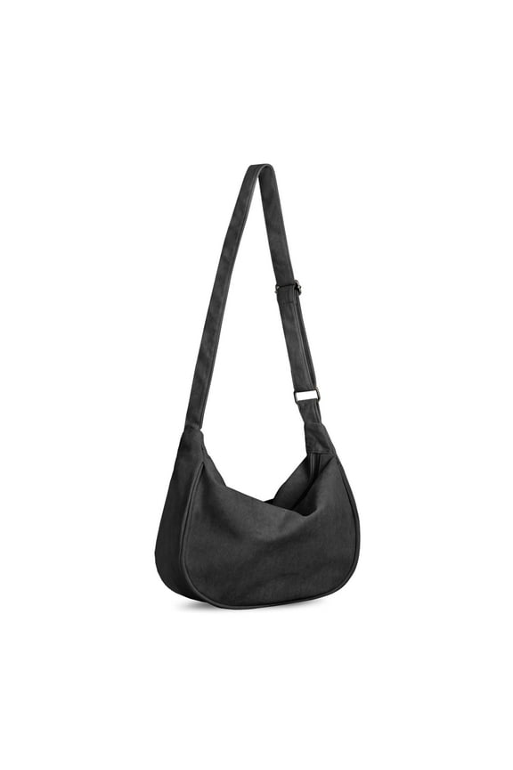 Corduroy Crescent Crossbody Bag Small Sling Hobos Dumpling Bag Crescent Purse