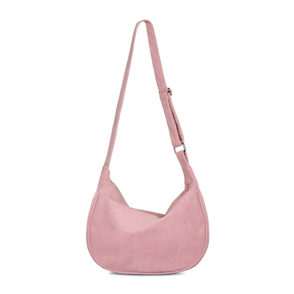 FITDON Corduroy Crescent Crossbody Bag Small Sling Hobos Dumpling Bag Crescent Purse