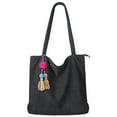 thumbnail image 1 of FITDON Corduroy Totes Bag with Zip Women's Shoulder Handbags Big Capacity Shopping Bag, 1 of 7