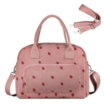 FITDON Insulated Lunch Bag for Women Men, Large Lunch Box Container Leakproof Corduroy Cooler Bag Lunch Tote Bag for Work Picnic