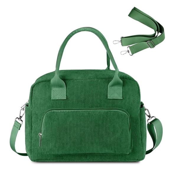 FITDON Insulated Lunch Bag for Women Men, Large Lunch Box Container Leakproof Corduroy Cooler Bag Lunch Tote Bag for Work Picnic