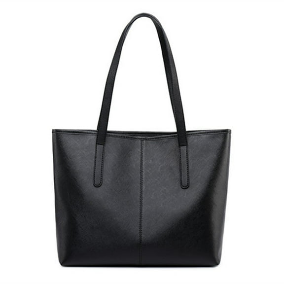 FITDON Tote Bag with Zip for Women, Faux Leather Handbags Shoulder Bag for Work School Shopping