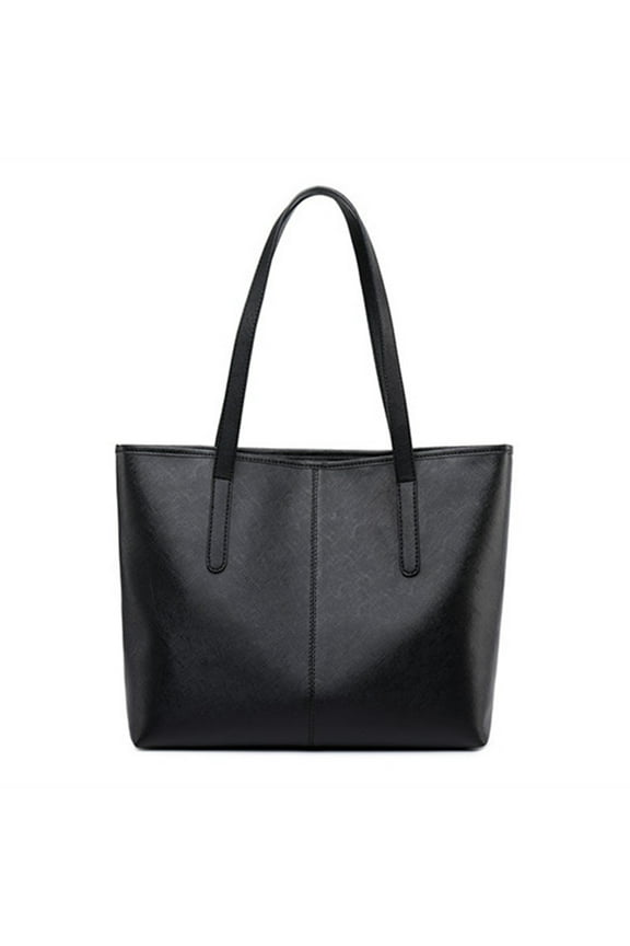 Tote Bag with Zip for Women, Faux Leather Handbags Shoulder Bag for Work School Shopping