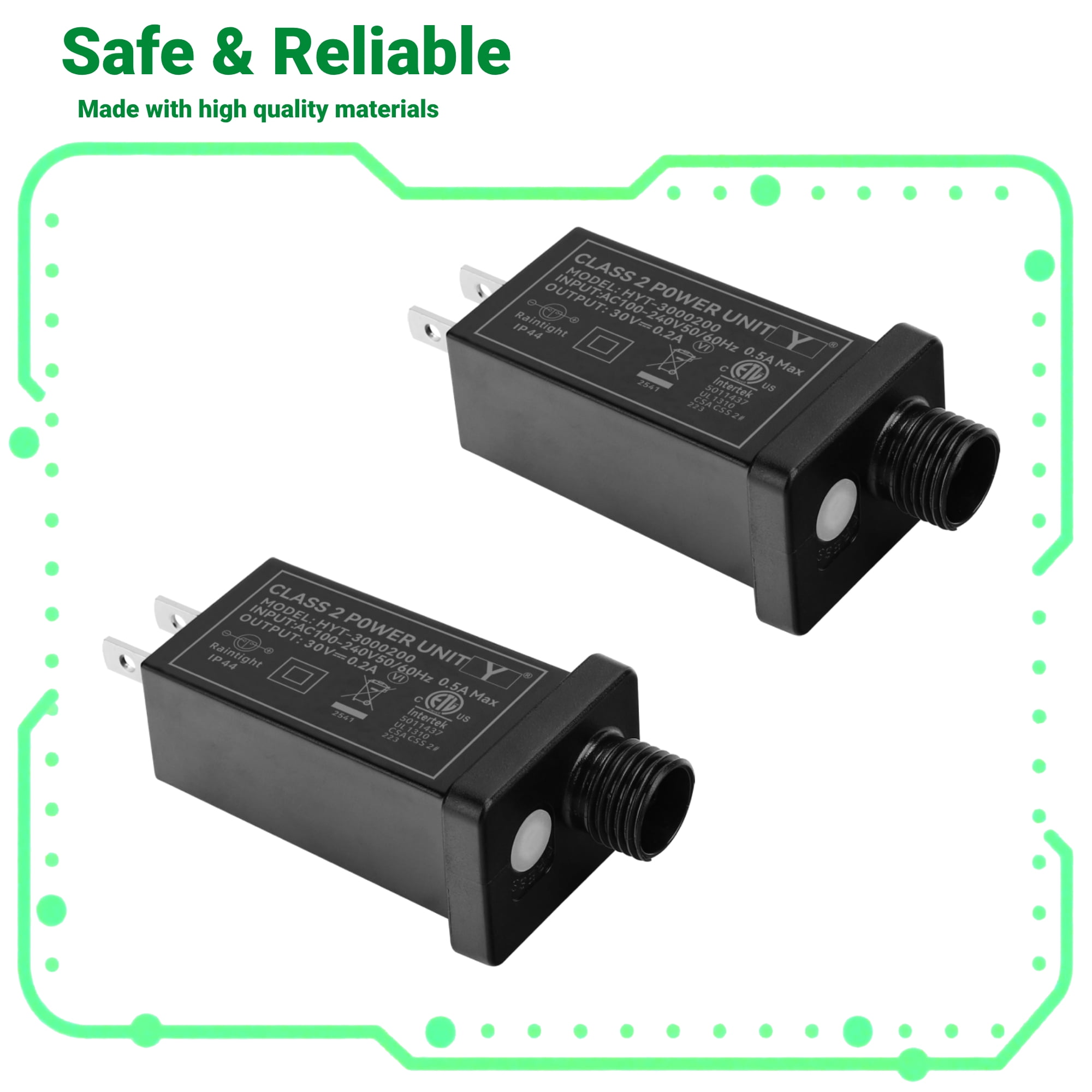Power Led Controller FITE ON 2 Pack 30V 0.2A LED Transformer Replacement Class 2 Power LED ...