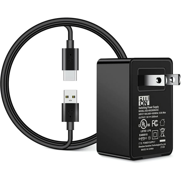 FITE ON 5V Type C Power Charger Compatible with NEXPOW Car Jump Starter 1500A 2000A Peak Battery Starter; GOOLOO GP2000 GT3000 Portable Car Jump Starter Adapter