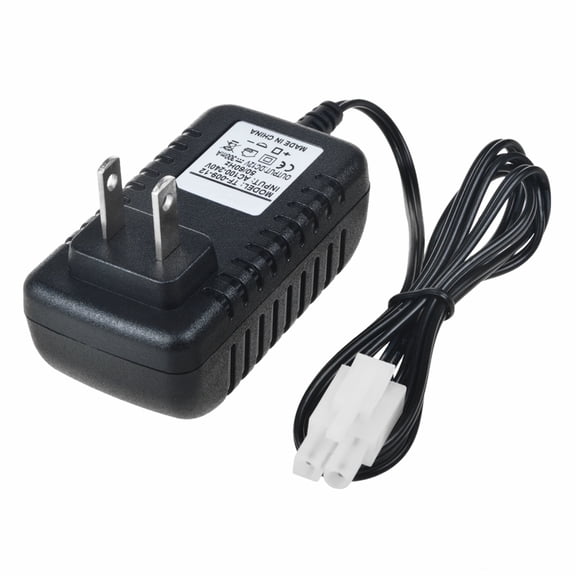 FITE ON Battery Charger Compatible with (8S) NiMH/NiCd Battery Packs, 12V 300mA AC Plug Charger w/Standard Tamiya Connector Compatible with RC Hobbies
