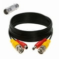 thumbnail image 1 of FITE ON 25ft Black BNC Video and Power Cable Wire Cord w/ Connector Compatible with CCTV Security Camera, 1 of 3