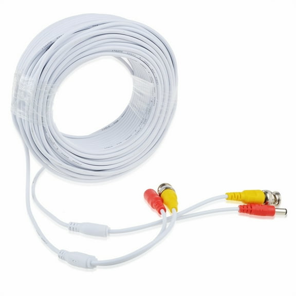 FITE ON 25ft White Extension Power/Video Cable Replacement for Swann Security CCTV Kit SWDVK-825508 White