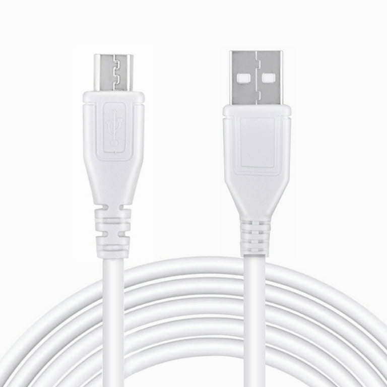 FITE ON White Micro USB Charging Cable PC Laptop Charger