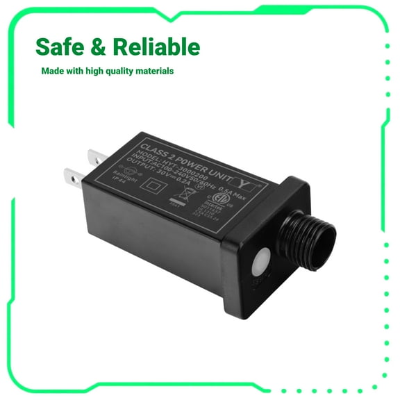 FITE ON 30V 2-Prong Power Adapter with 8 Modes Compatible, JT-EL/FC300V0200-C