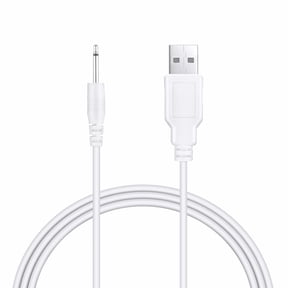 FITE ON 3ft White DC Charging Cable USB Charger Cord Compatible with Rechargeable Wand s 2.5mm