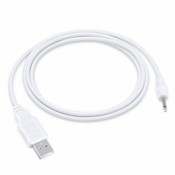 FITE ON 3ft White USB DC Power Adapter Charger Cable Lead Compatible with Yarosi Wand