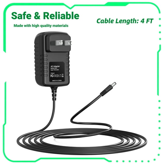 FITE ON 5V 3A AC/DC Adapter Charger Compatible with Sony SRS-XB41 AC-E0530 Wireless Speaker AC-E0530