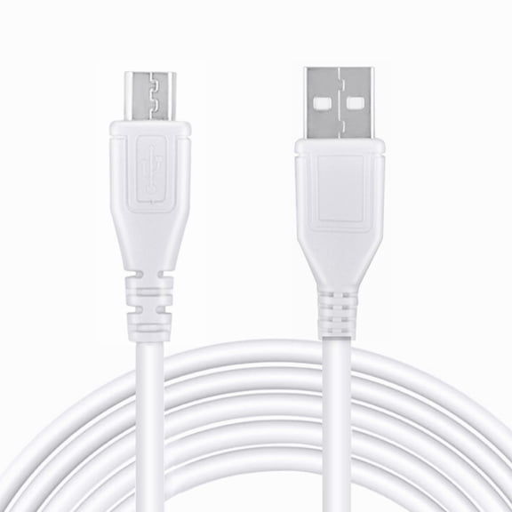 FITE ON 5ft White Micro USB Cable PC Charging Charger Power Cord Lead Replacement for Insignia Flex NS-P16AT08 NS-P16AT10 8 10.1 Wi-Fi Android Tablet