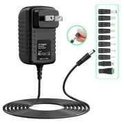 FITE ON 6V 2A AC/DC Power Adapter Cord with 10 Replacement Plug Tips