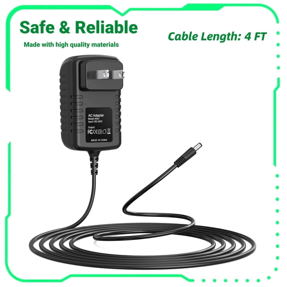 FITE ON 9V AC Adapter Compatible with TR120 Wireless Headphone Transmitter Power Supply