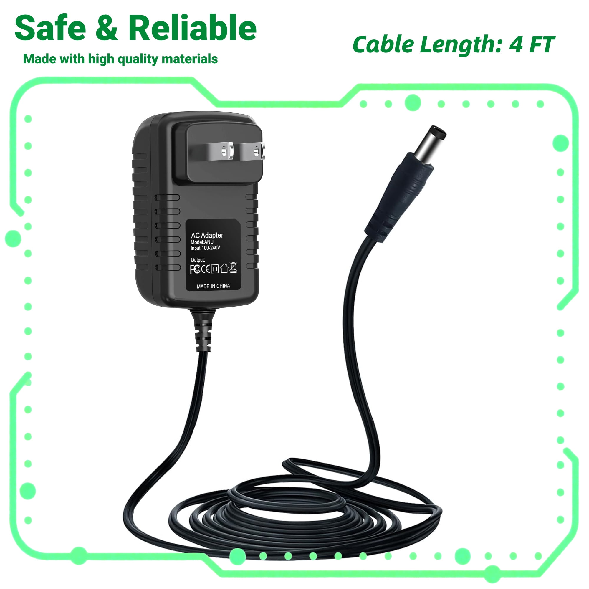 Alimentatore Per Tastiere Casio CTK Serie - 9V/2A, Input 100-240V Alimentatore Per Tastiere Casio CTK Serie - 9V/2A, Input 100-240V