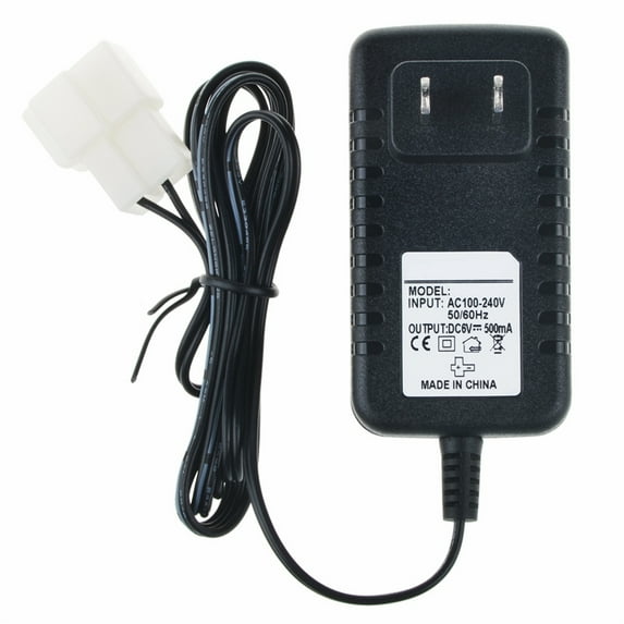 FITE ON Compatible 6V 0.5A Charger AC Adapter Replacement for Kid Trax Avigo 6-Volt Audi R8 Spyder 6 Volt Batt.