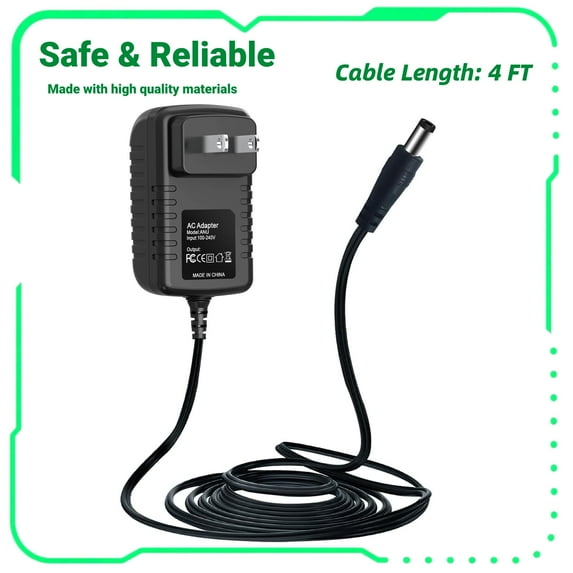 FITE ON DC 9V AC Adapter Compatible with Casio CTK-541 CTK-574 Piano Keyboard Power Charger Mains