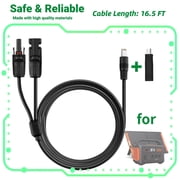 FITE ON Solar Panel Adapter Compatible with Jackery - MC4 to DC 8mm Extension Cable, DC7909 to DC8020, 16.5ft 5m, Compatible with Yeti, Jackery Power Stations