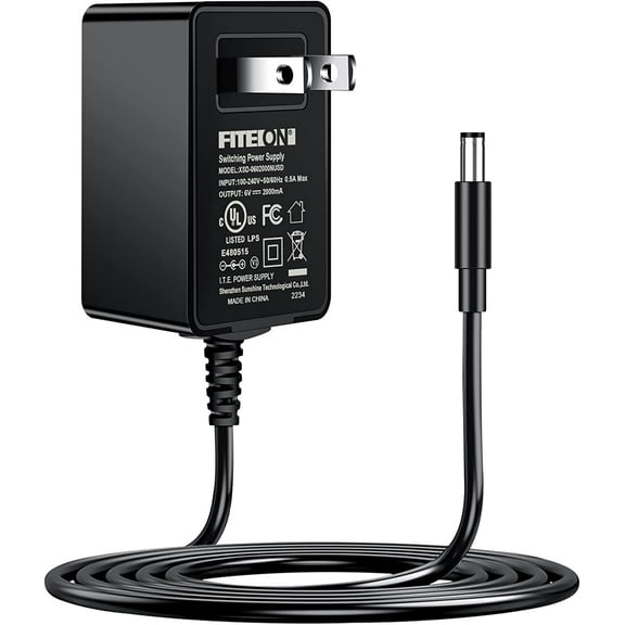FITE ON UL Listed 5.8V AC/DC Adapter Replacement for Singing Machine SML-385 SML385 SML385W SML385BTW SML385BTBK SML385UBK IN-385W SML625BTBK CD G Player BT Karaoke GKYPS0200058US1 Power Supply