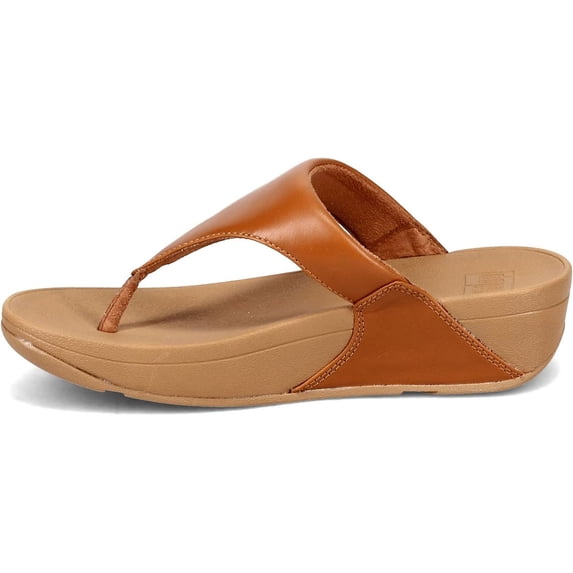 FITFLOP Women's Lulu Leather Toepost, Color: Light Tan, Size: 6.5 (I88-592-045)