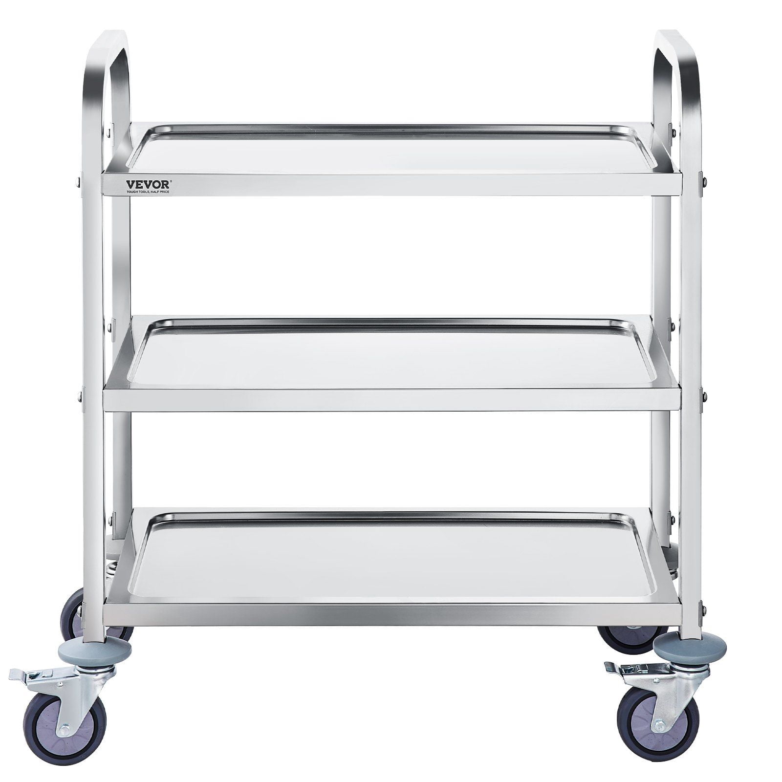 FITHOOD Stainless Steel Cart, 3 Layers Lab Utility Cart 400 lbs Weight ...
