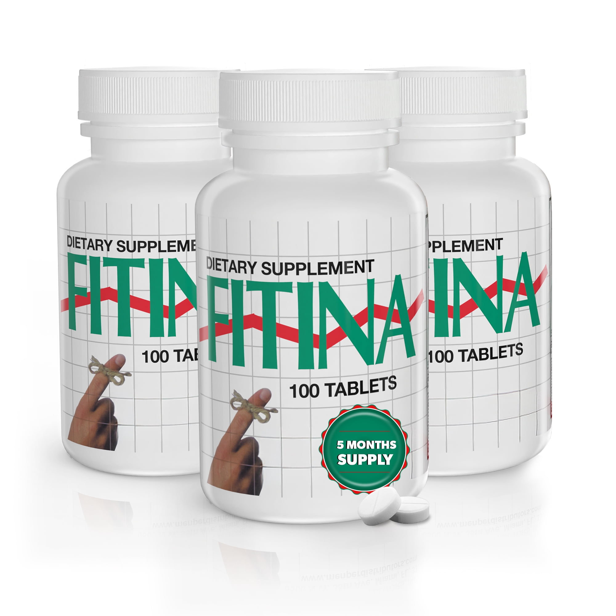 Fitina Brain Health Supplement with B Vitamins for Memory, Focus, and Cognitive Support, 100 Tablets, 3-Pack