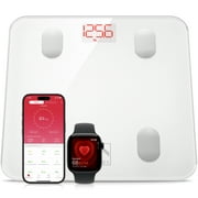 FITINDEX Bluetooth Body Fat Scale, Smart Digital Weight Scale, FSA HSA Eligible, Body Composition Monitor Health Analyzer with Smartphone App