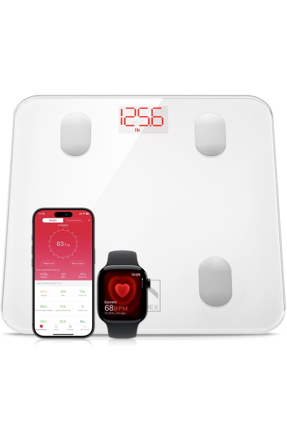Bluetooth Body Fat Scale, Smart Digital Weight Scale, FSA HSA Eligible, Body Composition Monitor Health Analyzer with Smartphone App