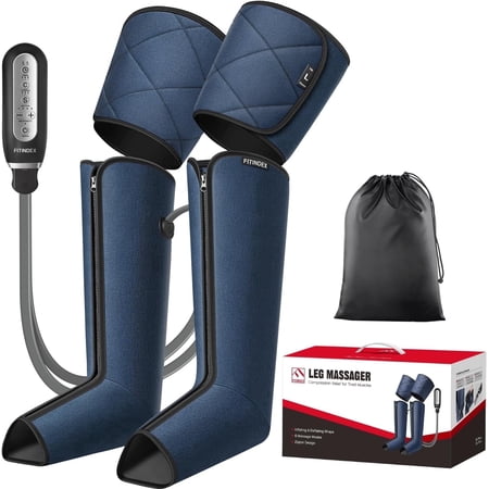 FITINDEX Leg Massager for Circulation with Zipper for Foot Calf Thigh Upgrade Leg Wraps, Gift for Dad Mom