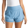 thumbnail image 1 of FITKICKS Airlight Soft Track Shorts with Liner and Mesh Pockets Mid-Rise Waist, Blue Large (Women’s), 1 of 8