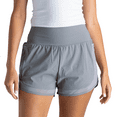 thumbnail image 1 of FITKICKS Airlight Soft Track Shorts with Liner and Mesh Pockets Mid-Rise Waist, Gray Medium (Women’s), 1 of 8