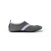 FITKICKS Classic Active Footwear Quick Dry Foldable Water Shoes, Dark Gray/Lavender (Womens)