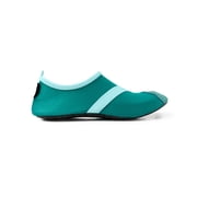 FITKICKS Classic Slip-On Quick Dry Flexible Water Shoes, Teal Womens