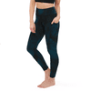 FITKICKS Crossovers Electric Jungle Athletic Active Leggings with Pockets Workout Pants, Abyss Medium (Women's)