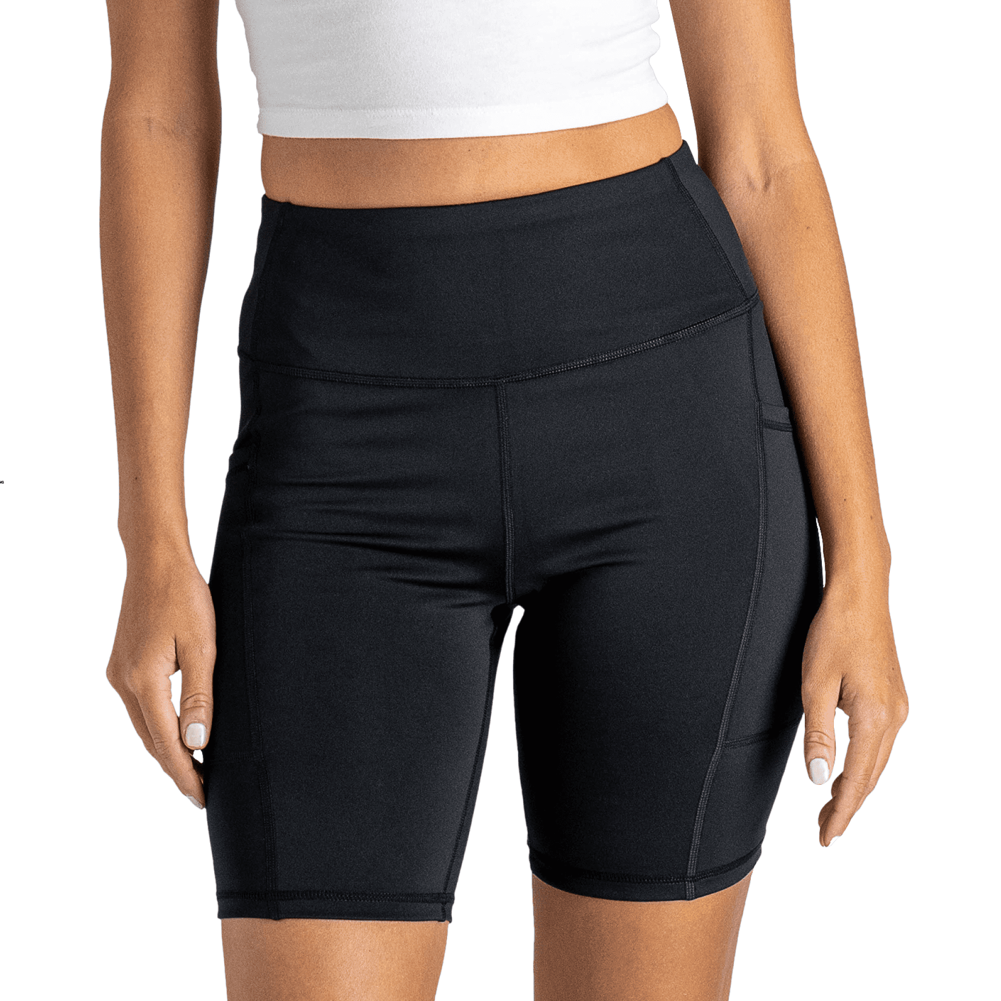 Mid Rise Active Short FITKICKS Crossovers Mid-Rise Active Bike Shorts with Pockets (Women's ...