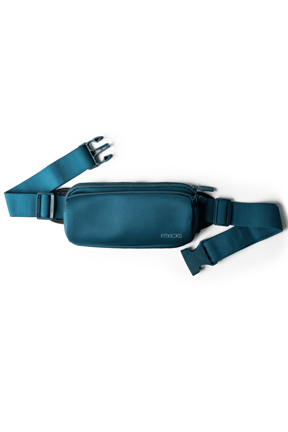 FITZIP Belt Crossbody Bag Fanny Pack Waist Pouch with Adjustable Strap, Teal (Unisex)