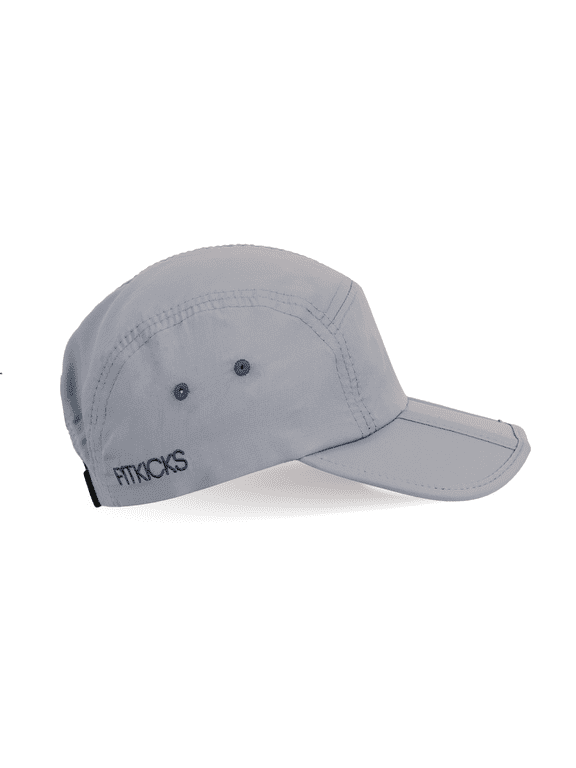Folding Cap Comfortable Adjustable Ball Cap UPF 50+ Sun Cap, Gray (Unisex)