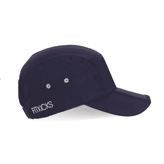 FITKICKS Folding Cap Comfortable Adjustable Ball Cap UPF 50  Sun Cap, Navy (Unisex)