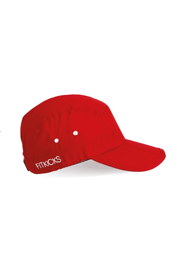 Folding Cap Comfortable Adjustable Ball Cap UPF 50+ Sun Cap, Red (Unisex)